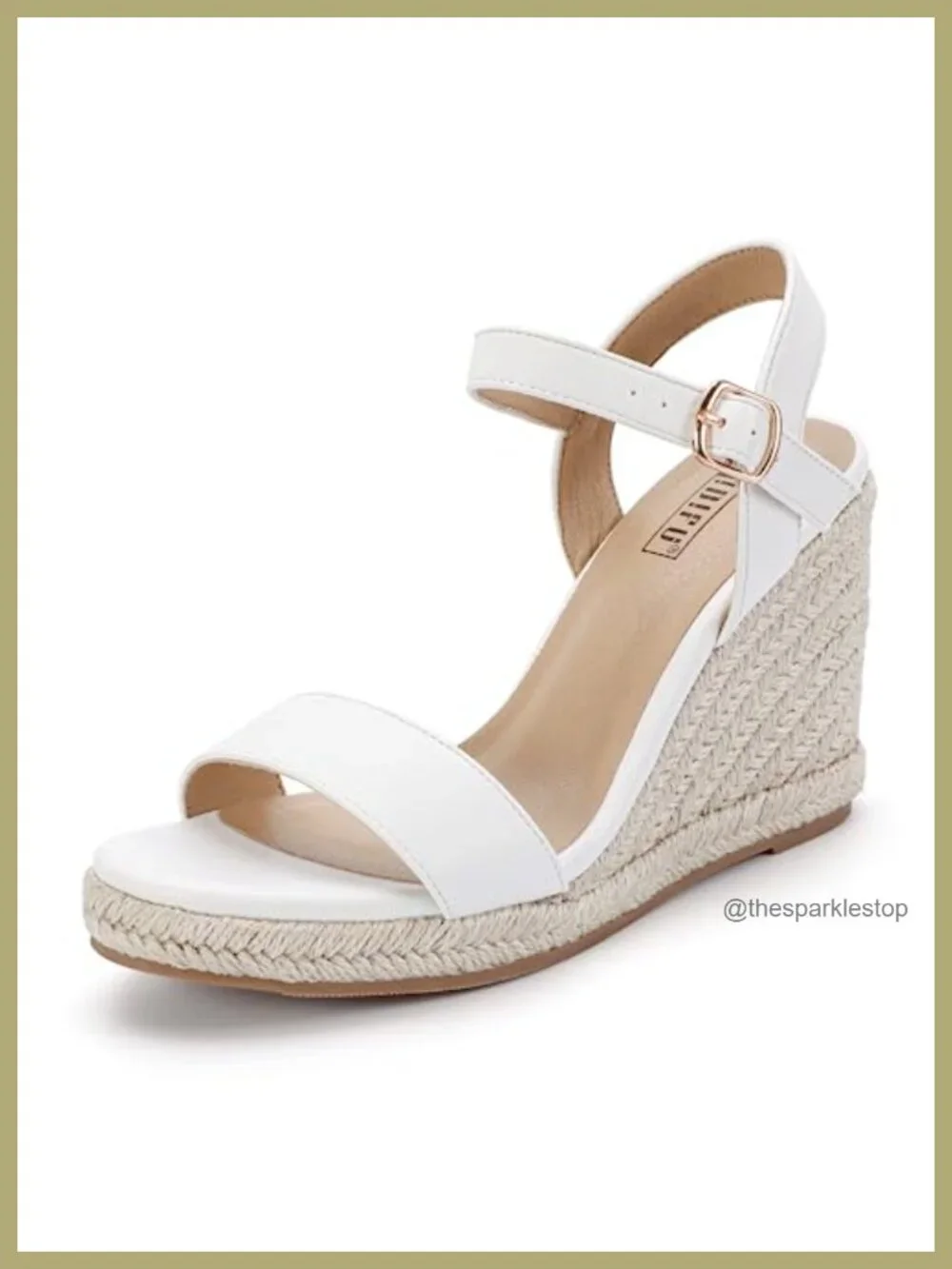 Espadrille Wedge Sandals Open Toe Platform Wedge Heels Slingback
